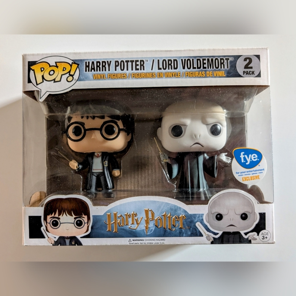 Funko Pop! Harry Potter and Lord Voldemort 2-Pack - Black and White